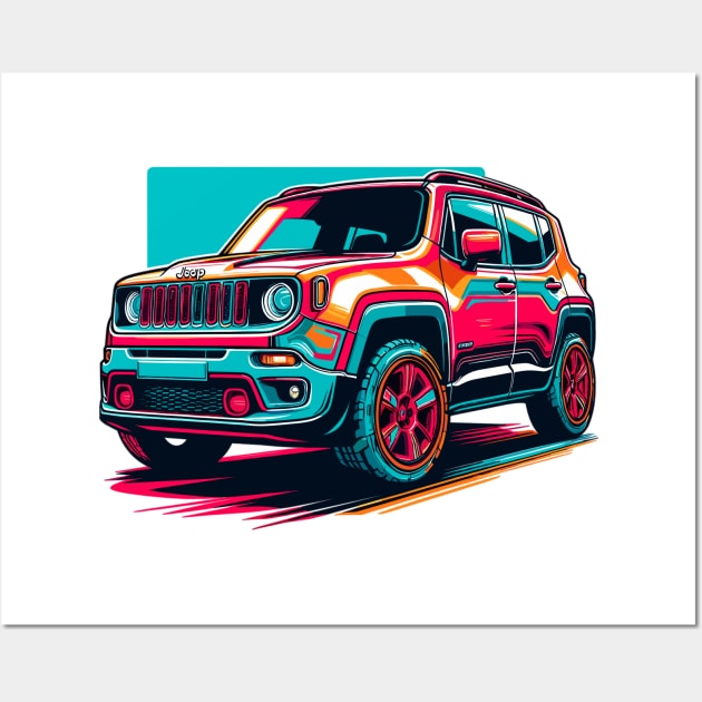 Jeep Renegade Wall Art by Vehicles-Art